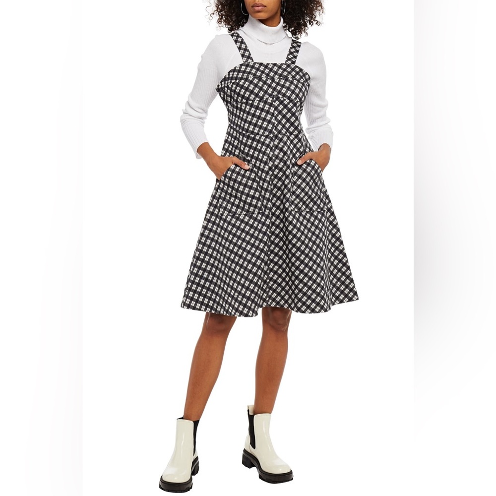 ALEXA CHUNG
Checked denim check plaid print mini dress Alexa Chung Size 10